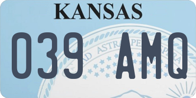 KS license plate 039AMQ