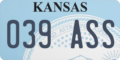 KS license plate 039ASS