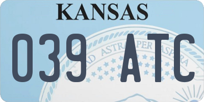KS license plate 039ATC