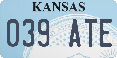 KS license plate 039ATE