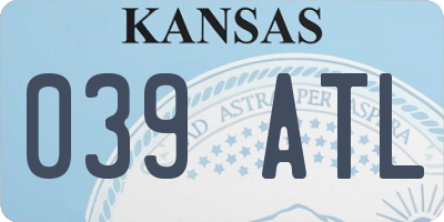 KS license plate 039ATL