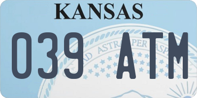 KS license plate 039ATM