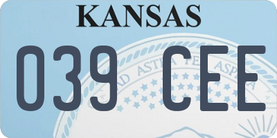 KS license plate 039CEE