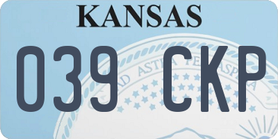 KS license plate 039CKP
