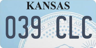KS license plate 039CLC