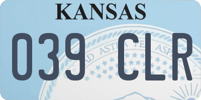 KS license plate 039CLR