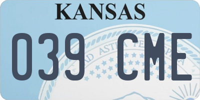 KS license plate 039CME