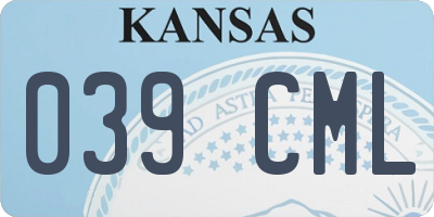 KS license plate 039CML