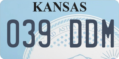 KS license plate 039DDM