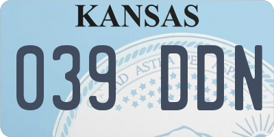 KS license plate 039DDN