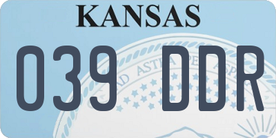 KS license plate 039DDR