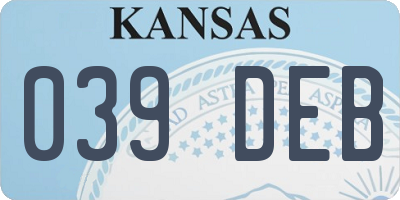 KS license plate 039DEB