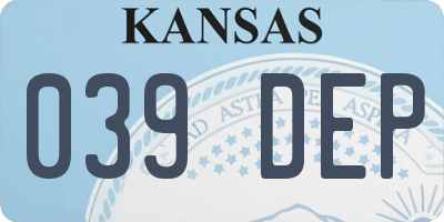 KS license plate 039DEP
