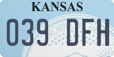 KS license plate 039DFH