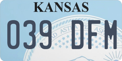 KS license plate 039DFM