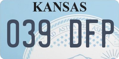 KS license plate 039DFP