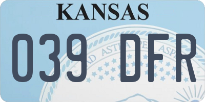 KS license plate 039DFR