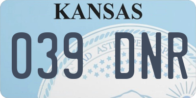 KS license plate 039DNR
