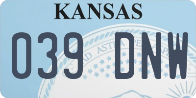 KS license plate 039DNW