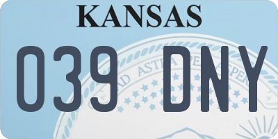 KS license plate 039DNY