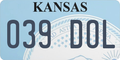 KS license plate 039DOL