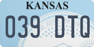 KS license plate 039DTQ