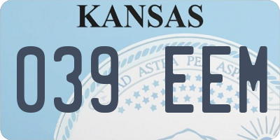 KS license plate 039EEM