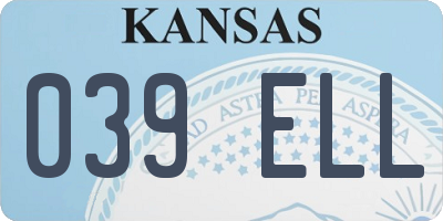KS license plate 039ELL