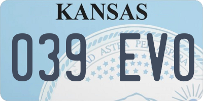 KS license plate 039EVO