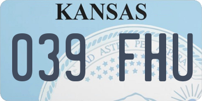 KS license plate 039FHU