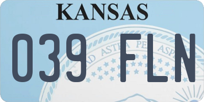 KS license plate 039FLN