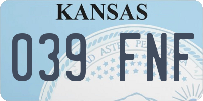KS license plate 039FNF