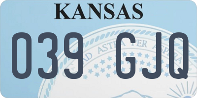KS license plate 039GJQ
