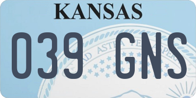KS license plate 039GNS