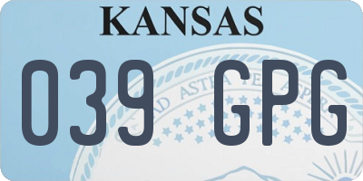 KS license plate 039GPG