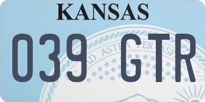 KS license plate 039GTR