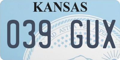 KS license plate 039GUX