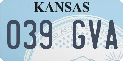 KS license plate 039GVA