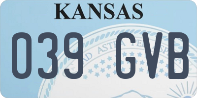 KS license plate 039GVB