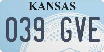 KS license plate 039GVE