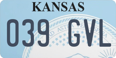 KS license plate 039GVL