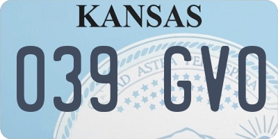 KS license plate 039GVO