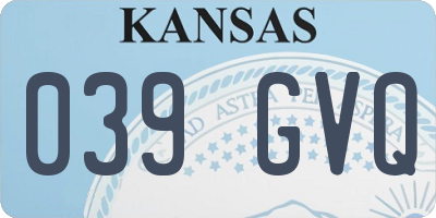 KS license plate 039GVQ