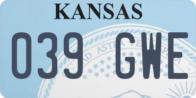 KS license plate 039GWE