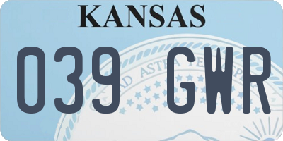 KS license plate 039GWR