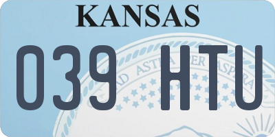 KS license plate 039HTU