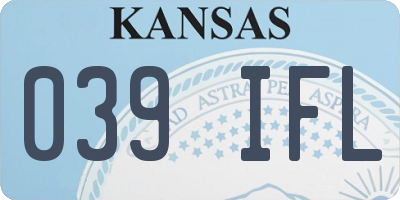 KS license plate 039IFL