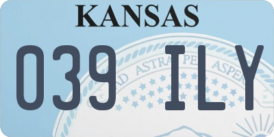 KS license plate 039ILY