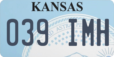 KS license plate 039IMH