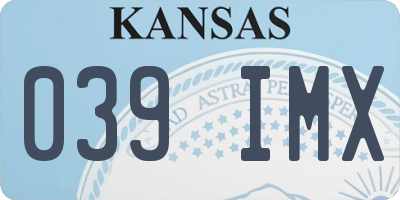 KS license plate 039IMX